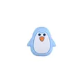 Perle pingouin en silicone bleu clair pour attaches-tétines DIY et anneaux de dentition - Manchot / Bleu