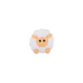 Cute white cartoon sheep silicone bead for DIY baby teething pacifier clips and chains - White Sheep