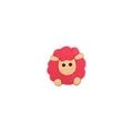 Cute red silicone sheep bead for baby teething accessories and DIY pacifier clips - Red Sheep