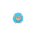 Blue cartoon sheep silicone teething bead for DIY baby pacifier clips and jewelry - Blue Sheep