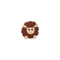 Cartoon sheep silicone teether bead for DIY baby pacifier clips in brown and beige - Brown Sheep