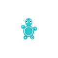 Blue silicone sea turtle bead for DIY baby teething pacifier clips and accessories - Lake Blue Turtle