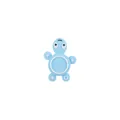 DIY baby teether accessory featuring a cute light blue cartoon turtle silicone bead - Blue Turtle