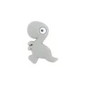 Perle en silicone dinosaure gris pour attache-tétine DIY et accessoires bébé - Petit Dinosaure / Gris