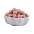 Roze gespikkelde siliconen kralen 12mm voor DIY speenkettingen en bijtsieraden baby - Gevlekt Perzik