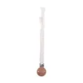 Attache-tétine en coton tressé fait main coloris crème avec pince en bois de hêtre - 24cm / Blanc Cassé