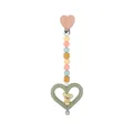 Chupetero de silicona con clip de corazón en haya y colgante de koala verde infantil - Verde Frijol