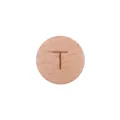 15mm round beech wood bead with letter T for DIY pacifier clips and bracelets - Letter T
