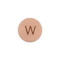 15mm natural beech wood bead with letter W for DIY pacifier clips and bracelets - Letter W