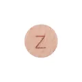 Natural 15mm beech wood bead with letter Z engraving for DIY pacifier clips - Letter Z