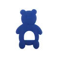 Massaggiagengive in silicone blu scuro a forma di orsetto per lenire le gengive del neonato - Blu zaffiro