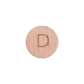 15mm round beech wood bead with engraved letter D for DIY pacifier chain making - Letter D