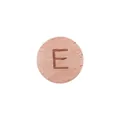 Round 15mm beech wood bead with engraved letter E for DIY pacifier clips - Letter E