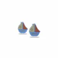 Cartoon sailboat silicone beads in light blue and green for DIY baby pacifier chains - Blue