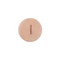 Round 15mm beech wood alphabet bead with number one engraving for DIY pacifier clips - Letter I