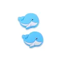 Blue whale silicone pacifier clip bead for DIY baby teething accessories set - Dark Blue