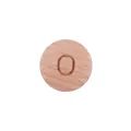 15mm round beech wood bead with engraved letter O for DIY pacifier clip and bracelets - Letter O