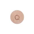 DIY 15mm round beech wood bead with letter Q for personalized baby pacifier chains - Letter Q