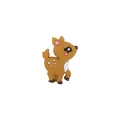 Brown cartoon deer silicone bead accessory for DIY baby pacifier clips and teethers - Turmeric
