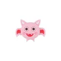 Cuenta de silicona con forma de murciélago rosa para cadenas de chupetes DIY - Rosa