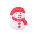 Christmas snowman silicone charm for pacifier clips and DIY baby teething bracelets - Red Christmas Snowman
