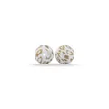 Cuentas de silicona blanca de 12 mm y 15 mm con estampado de leopardo dorado para bricolaje - Oro Blanco Leopardo / 15mm