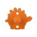 Silikon-Beißring für Babys in orangefarbenem Dinosaurier-Design mit Belüftungsschlitzen - Orange