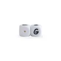 Perla a cubo 12mm in silicone con lettera G nera per catenelle portaciuccio fai da te - Lettera G