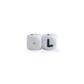 Perlina a cubo in silicone bianco 12mm con lettera L per catenelle ciuccio fai-da-te - Lettera L