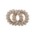 Nude pink spiral bead bracelet teether made of soft frosted silicone for infants - Creamy White