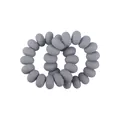 Set of two matte grey silicone teether bracelets for baby soothing and gum relief - Light Gray