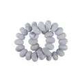 Pair of gray marble spiral silicone baby teether bracelets with matte finish texture - Marble Gray