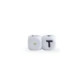 Perline in silicone bianco da 12 mm con lettere L e T per catenelle portaciuccio fai da te - Lettera T