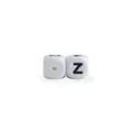 Perla in silicone da 12mm bianca con lettera Z nera per catenelle porta ciuccio - Lettera Z