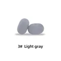 Two light gray 15mm silicone abacus beads for baby teething DIY pacifier clips - 3# Light Gray
