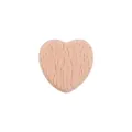 Polished natural beech wood heart-shaped bead for DIY baby pacifier chains and toys - Heart