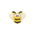 Cute yellow cartoon bee silicone bead charm for DIY baby teether and pacifier chains - Yellow