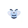 Blue cartoon bee silicone charm for DIY baby pacifier clips and teething toys - Blue
