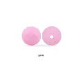 Pink terrazzo printed food grade silicone bead with central hole for DIY jewelry - 12mm / Pink