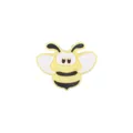 Cartoon bee silicone bead for DIY baby teether pacifier clips and accessories - Light Yellow