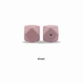 14mm khaki silicone faceted bead for DIY teething necklace and baby pacifier chains - Khaki