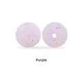 Perle en silicone violette translucide de 15mm avec paillettes pour attache-tétine - 15mm / Violet