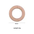 Anello da dentizione in legno di faggio naturale, diametro 40 mm, per giochi fai-da-te - 40mm