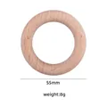 Anello da dentizione in legno di faggio 55mm per giocattoli fai-da-te bimbi - 55mm