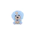Charmant chien en silicone bleu clair pour attaches-tétines ou accessoires de chaussures - Bleu