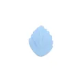 Light blue silicone leaf bead for DIY baby teething pacifier clips and bracelets - Leaf Style / Blue