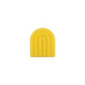 Yellow silicone rainbow teether bead accessory for DIY baby pacifier clips - Yellow