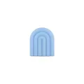 Light blue rainbow silicone baby teether accessory for DIY pacifier chains - Blue