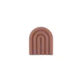 Silicone rainbow teether in terracotta brown for DIY baby pacifier clips and accessories - Coffee
