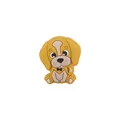 Charmant chien jaune en silicone pour décoration de chaussures et accessoires bébé - Curcuma